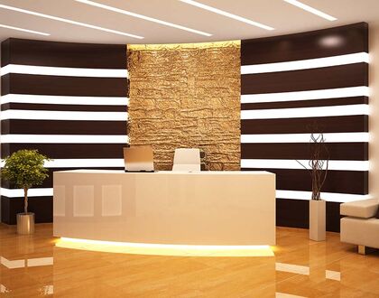 Moderne Empfangstheke für Hotel